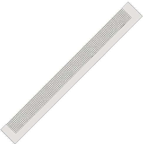 Grevosea 5D-Diamant-Mallineal, 50 Fächer, Diamant-Zeichenlineal, DIY, Edelstahl, Punktemalerei, Werkzeuge für runde Voll- und Teilbohrungen, Kreuzstich (31 cm, 800 Löcher)