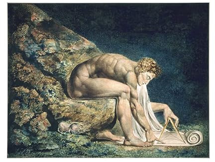 Spiffing Prints William Blake - Isaac Newton - matt - Poster / Kunstdruck ohne Rahmen