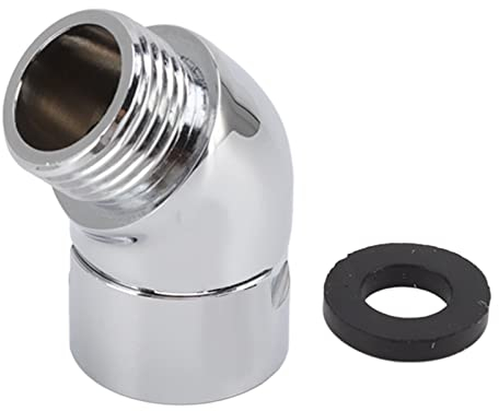 Bewinner Handhold Shower Elbow Adapter 135 Degrees, Brass Elbow Adapter for Shower Head, G1/2in Copper Shower Head Extender Connector