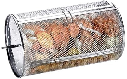 ROTO-Q 360 Rotisserie Tumble Basket Accessory: Enhance Your Grilling Experience! (Compatible Only with ROTO-Q Rotisserie Machine) Grilling Wings & Roasting Coffee Beans