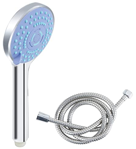 SLFYEE Soffione Per Doccia con Tubo 1.5m Soffione Doccia alta Pressione Anticalcare Doccino per Doccia Universale 5 Funzioni Soffione per Bagno
