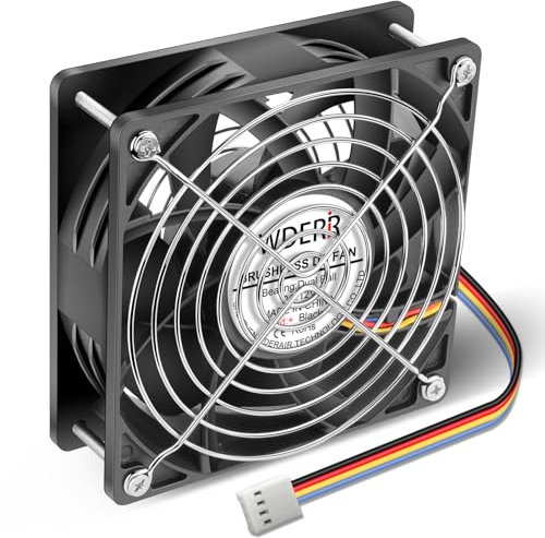 WDERAIR DC 120mm x 38mm 4Pin PWM Computer Case Fan High CFM 12V Brushless for DIY Small Box CPU Mining Rack Ventilation Cooling Exhaust - P1238