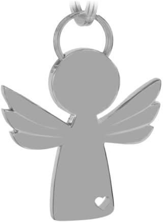 Tidero Schutzengel Schlüsselanhänger Hope - Engel Anhänger für Männer Frauen - Geschenk Glücksbringer Auto Fahr vorsichtig Metall (Silber (matt))