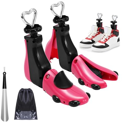 UHIAGREE Schuhspanner für Damen, Herren, Stiefelspanner für Damen, verstellbar, Uni, breite Füße, Rot (2er-Pack für Damen, Größe 39-45, Herren 38-44), Women size 6-11