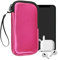 kwmobile Handytasche für Smartphones L - 6,5 - Neopren Handy Hülle Metallic Pink - Handy Tasche 16,5 x 8,9 cm Innenmaße