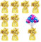 8 Golden Balloon Weights | Helium Balloon Weights For Birthday Party Wedding Balloons - UK Based Brand