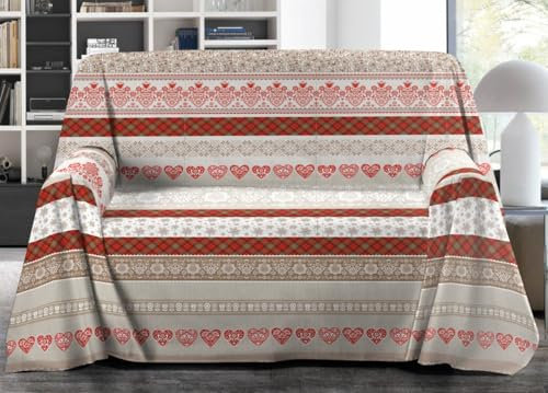 BIANCHERIAWEB Telo Arredo Granfoulard Copritutto Salvadivano 100% Cotone Tirolese Molveno Singolo Molveno