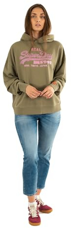 Superdry Vl Rhinestone Relaxed Hoodie M
