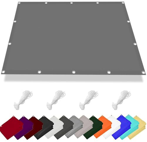 Sun Shade Sail Garden Mesh Shade Tarp 1.4 x 2.7 m Uv-Protection Weatherproof, Sunshade, with Cord Sunscreen Canopy Sunsail Waterproof Patio Sail Pergola for Outdoor Garden, Light Grey