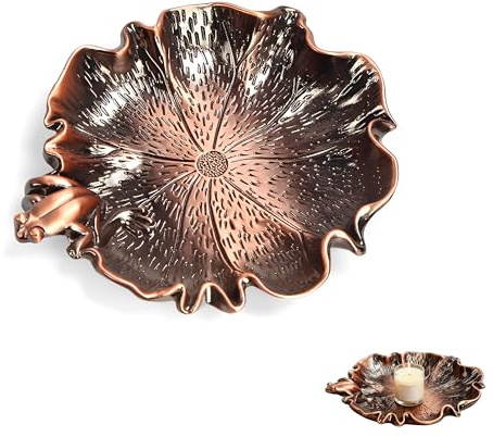 Lotus Leaf Frog Plate for Home Decor, Multipurpose Candle Holders and Classic Candle Tray, Elegant Decorative Tray for Scented Candles, Room Decorations Tea Trays Coasters and Contemporary Style