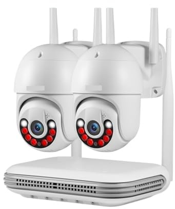 JOXLOVER Kit di telecamere IP di Sicurezza NVR Wireless Full HD 2K 4MP 6MP Full HD 8CH Videoregistratore CCTV di sorveglianza Esterna per Esterni(None,2PCS 4MP Cam)