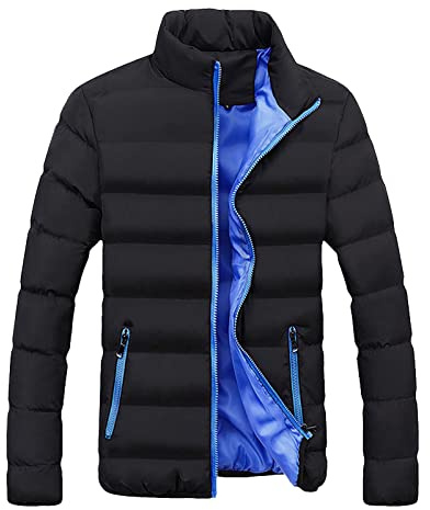 Piumino Uomo 100 Grammi Invernale Senza Cappuccio con Tasche Incorporato e Colletto Eretto Zip Giacca a Vento Imbottita Trapuntata Casual Giubbotto Primaverile Leggero per Lavoro Trekking 2025