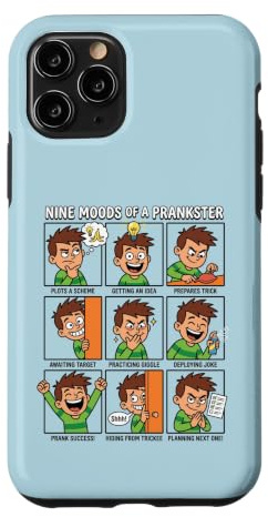 Nine Moods Of A Prankster Funny Practical Joker Meme Case for iPhone 11 Pro