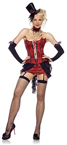 Leg Avenue Lady Vampier Kostüm 4-teilig, 1 Stück red/black
