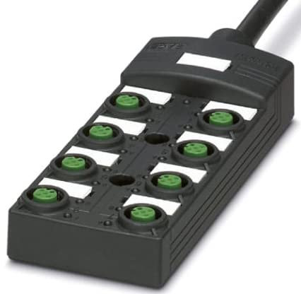 PHOENIX CONTACT SACB-8/16-10.0PUR SCO P Sensor/Aktor-Box, 8 Anzahl der Steckplätze, 5 Polzahl, 10m Leitungslänge, 2096.600g