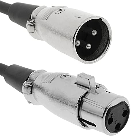BeMatik - DMX512 DMX Kabel XLR 3pin XLR 3pin Stecker auf Buchse 50m