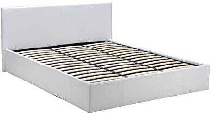 WEBER INDUSTRIES Lit Coffre Barcelona 160x200 + 1 sommier/Blanc