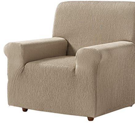 Zebra Textil Elastische Sofa-Husse Beta Größe 1 Sitzer (Von 70 bis 100 cm), Farbe Beige (Mehrere Farben verfügbar)