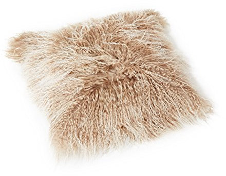 Reissner Lammfelle Tibet Lammfell Kissenbezug langflorig 30x30cm JAY107 Farbe beige (Tops)