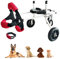 Hunderollstuhl für Hinterbeine Hinterfüße Hunde, Rollstuhl Hunderolli Gehhilfe Hundegehilfe Rollwagen Hunderollwagen Hundewagen Haustier Rolli für Behinderte ältere Hunde und Verletzten, 1-20 kg