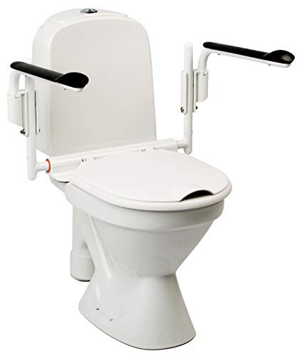 Etac Supporter Toilettensitz mit Armlehnen, verstellbare Armlehnen