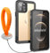 Waterproof Case for iPhone 12 Pro IP68 Certified Waterproof 360° Shockproof Protective Full Body Sealed Waterproof Cases Covers for iPhone 12 Pro (Matte Black/Orange)