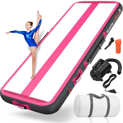 WelandFun Air Tumbling Track 3/4/5/6M Tapis Gonflable de Gymnastique Tapis de culbuteur Tapis de Gymnastique Gonflable pour l'exercice