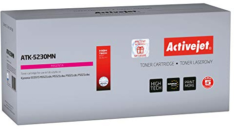 Activejet Toner Atk-5230Mn Für Citroen Drucker, ersetzt Kyocera Tk-5230M; Supreme; 2200 Seiten Purpur.