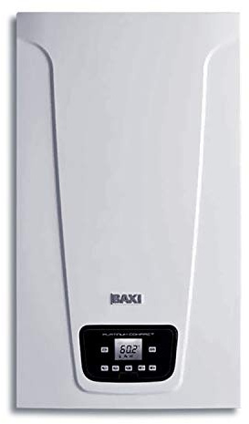 Baxi Caldera estanca mixta instantánea, potencia térmica 20-26 kW, serie Platinum Compact 26/26 F Eco Edition, para ACS y calefacción, 30 x 40 x 70 centímetros (7725724), Blanco, Estándar