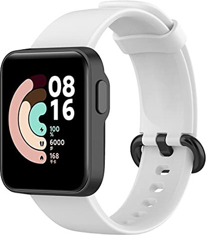 Tosenpo Cinturino per Xiaomi Mi Watch Lite,Cinturino di ricambio in silicone impermeabile sportivo per Xiaomi Mi Watch Lite/Red Mi Watch Lite (bianco)