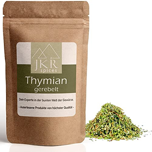 JKR Spices Thymian gerebelt - schonend getrocknet - Tymian Kuttelkraut | feinste Kräuter | Ideal zum Kochen oder für Tee | 100% natürlich ohne Zusätze - 1000g