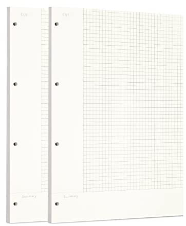 Zelten Lose-Blatt-Lochpapier-Nachfüllpackungen Papier für 6-Loch-Binder Persönlicher Organizer Tagebuch Notizbuch Nachfüllbarer Planer, Connell, A4/4 Hole
