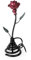 Aoneky Figura de Rosa Eterna de Hierro Con Base - Estilo Vintage Retro, Regalo Original para Novia Mujer Esposa Madre Aniversario Boda Cumpleaños San Valentín Navidad, Estatua Decoración en Hogar Casa