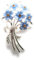 equilibrium Broche plaquée argent Forget Me Not, Métal, Plaqué argent.