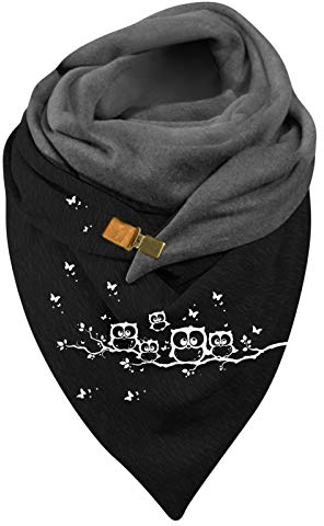 Dorjuli Schal Damen Dreieckschal Flauschiger Lässige Winterschal Fleeceschal Kaschmir-Schal mit Button Mode Umhang Schal Geburtstagsgeschenk für eine Familie oder eine Freundin