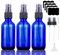 Flacon Vaporisateur Spray Vide Verre Bleu 60ml,Petit Bouteille Spray Vide Vaporisateur Parfum Rechargeable pour Cosmétiques et Huiles Essentielles avec Pulvérisateur de Brume Supplémentaire(3 Pcs)