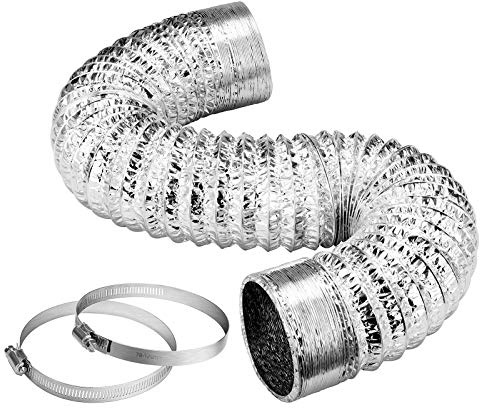 Tubo Flex Alluminio condotta diam. 315mm Lunghezza 5 metri con 2x Fascette Stringitubo