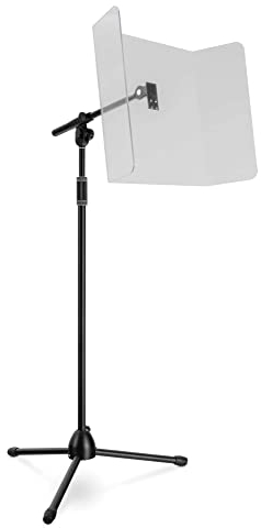 Pronomic AS-180SD Acoustic Shield Set inkl. Stativ - Schallschutz-Element, Klangreflektor & Hygiene-Blende für Konzert, Probe, Unterricht etc. - Höhenverstellbar, mobil platzierbar - 540 x 430 mm