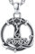 Wikinger Halskette für Männer, Wikinger Thors Hammer Kette Anhänger 925 Sterling Silber Herren, Mjölnir Kette mit Thors Hammer Anhänger mit Keltischer Knot Amulett Schmuck Geschenk für Männer