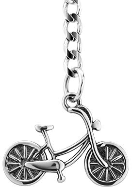 STERLL Herren Schlüsselanhänger Fahrrad Design Aus 925er Silber Oxidiert