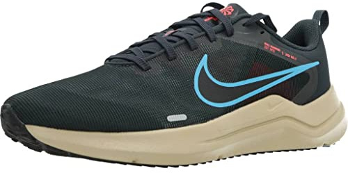 NIKE Downshifter 12 Mens Running Trainers DD9293 Sneakers Shoes (UK 10 US 11 EU 45, Dark Smoke Grey Laser Blue Khaki 008)