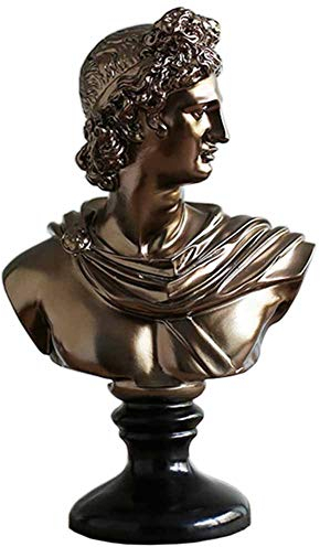 Büstenstatue von Apollo, der griechische Gott Skulptur Sammlung von Modell Harzhandwerk Dekorative Wohnaccessoires Kreative Kunst Titangeschenke Good