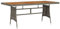 Tidyard Gartentisch Garten Esstisch Terrassentisch Gartenmöbel Outdoor-Tisch Außentisch Balkontisch Grau 160 x 70 x 72 cm (L x B x H) Akazien-Massivholz, PE-Rattan, pulverbeschichteter Stahl