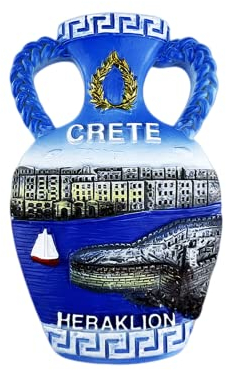Heraklion Kreta Griechenland Kühlschrank Magnet Reise Souvenir Kühlschrank Dekoration 3D Magnet Aufkleber Handbemalt Bastelkollektion