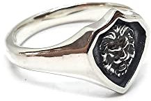 Echtes Sterling Silber herren Ring Löwe massiv punziert 925 (61 (19.4))