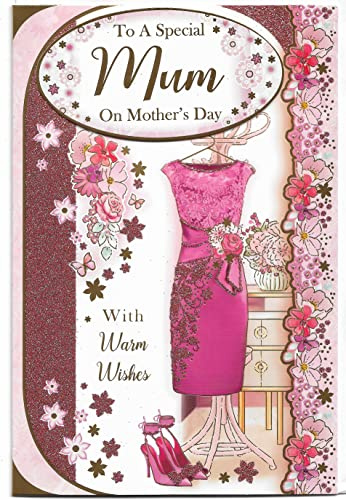Mothers Day Card For Mum 23 x 15 Cm (9 x 6 inches) To A Special Mum On Mother's Day with Warm Wishes