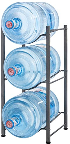 5 Gallon Water Cooler Jug Rack Water Buckets Organizer, Heavy Duty Carbon Steel Water Jug Holder, Save Space Water Bottle Holder Dispenser Stand, Jug Storage System for Office Kitchen Breakroom