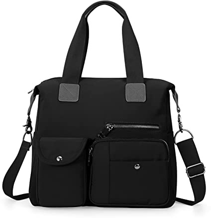 HUA ANGEL Bolso Cruzado Mujer Mediano Casual de Nylon Impermeable con Múltiples Bolsillos, Bolso de Hombro para Mujer, Bolsa de Mensajero Ligera para Mamá Trabajo Deporte Viaje Shopping