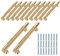 VIDETOL 12 Pcs Gold Cabinet Handles, 128 mm Hole Spacing Kitchen Drawer Handles, Gold Door Handle Furniture Handle for Kitchen Cupboards and Chest of Drawers