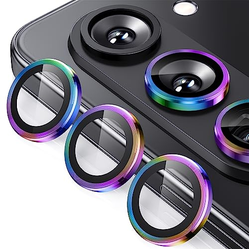 WSKEN for Samsung Galaxy Z Fold 5 Camera Lens Protector Case Cover, Anti Scratch HD Tempered Metal Glass Camera Screen Protector Shockproof Film for Galaxy Z Fold 5 5G 2023 Accessories, Colorful